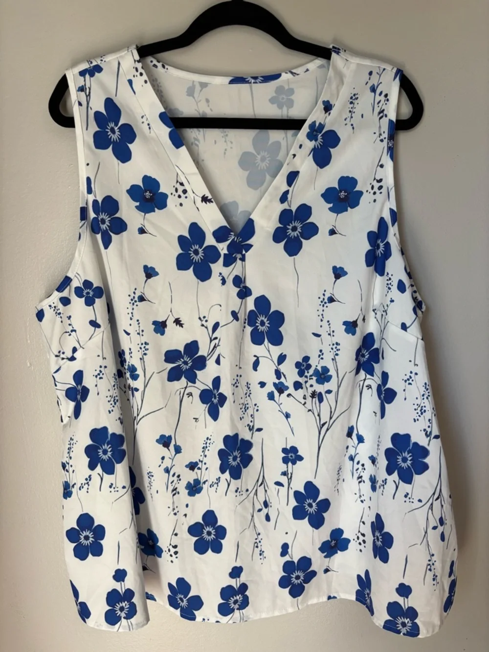 SHEIN Floral & Patterned Mixed Women’s Blouse Lot - Blue, Navy, Purple, Cream - Picture 4 of 6